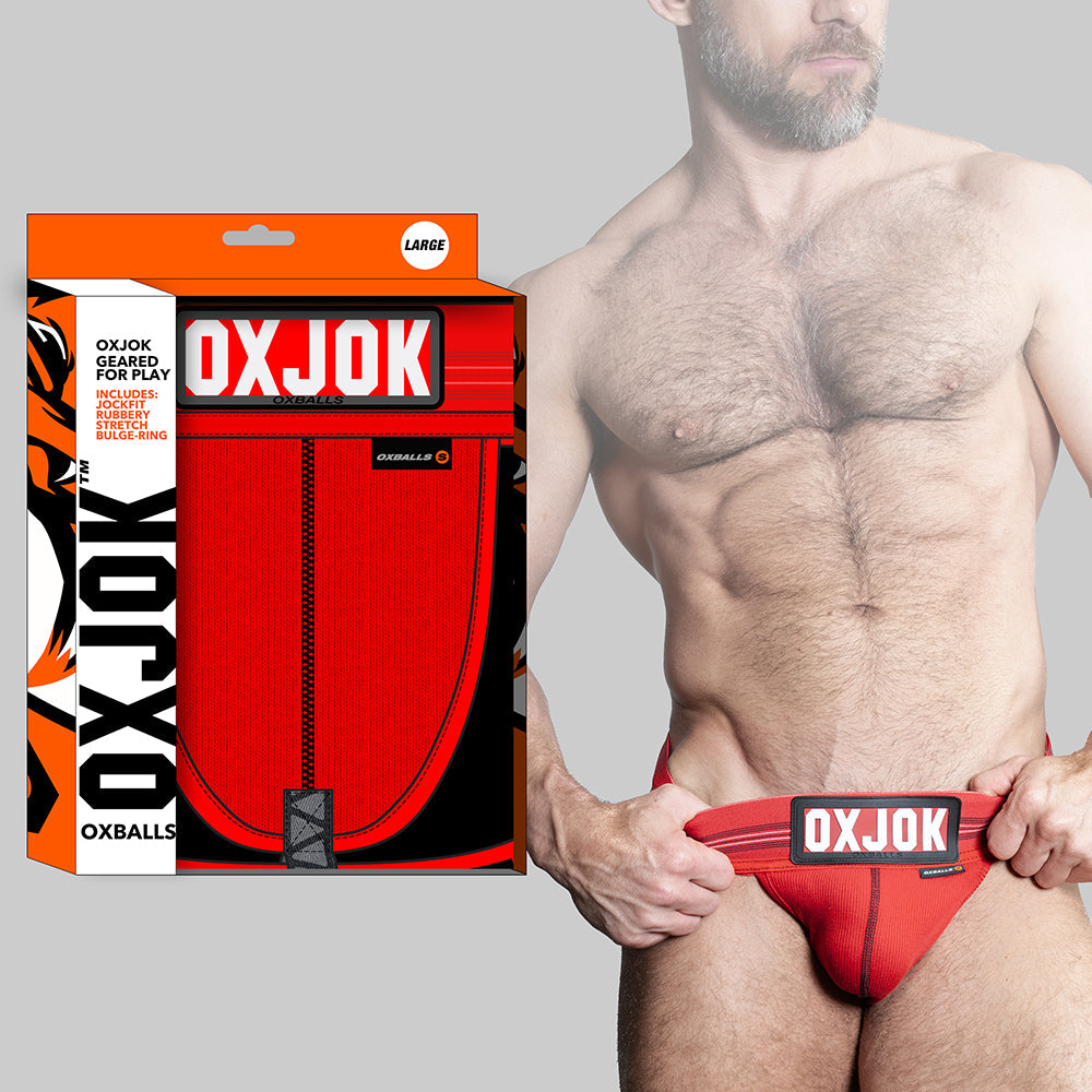 Oxballs Oxjok Slingjock Upthrust Slider-Strap Jock Red Hot 2XL-0